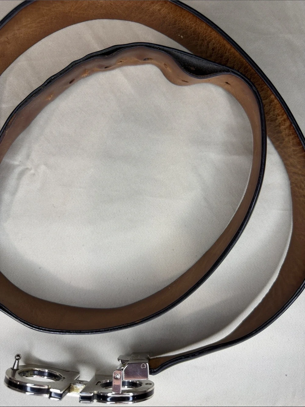 Salvatore Ferragamo polished silver